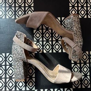 Old Navy glitter heel sandals